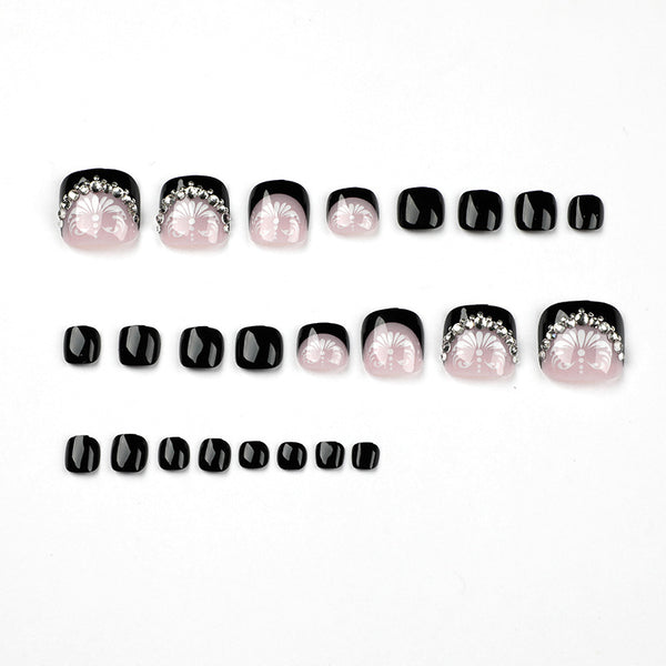 12 Sizes-24 Pcs Press On Nails JP1628