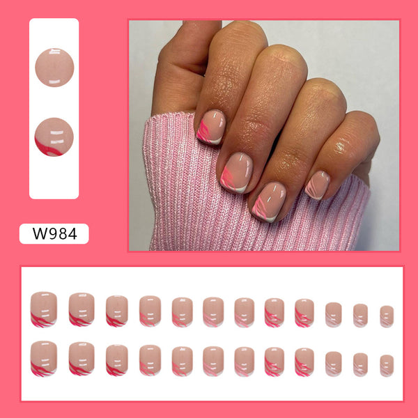 12 Sizes-24 Pcs Press On Nails W984