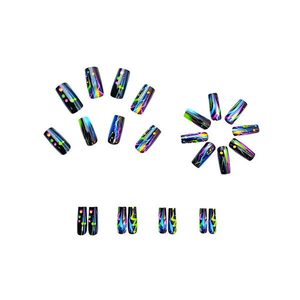 12 Sizes-24 Pcs Press On Nails Y473