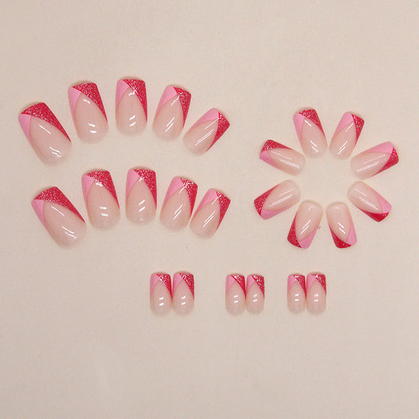 12 Sizes-24 Pcs Press On Nails W1348