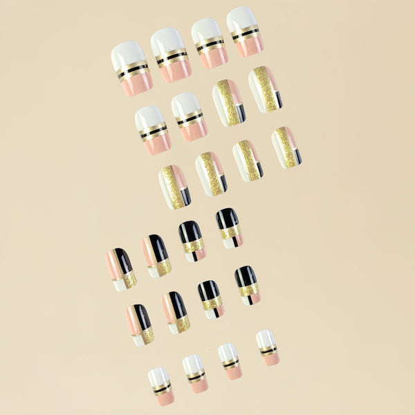 12 Sizes-24 Pcs Press On Nails Y057