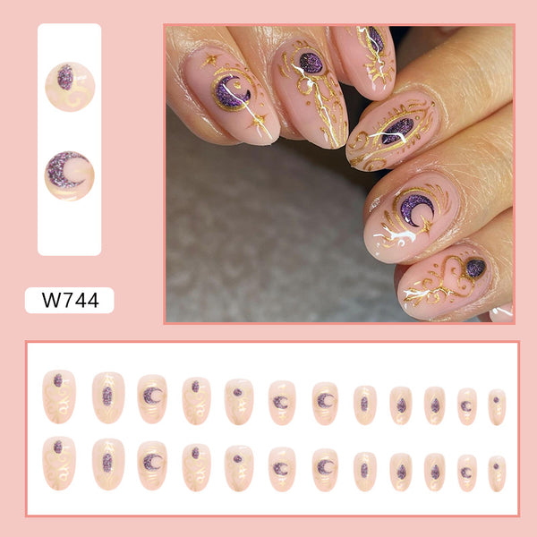 12 Sizes-24 Pcs Press On Nails W744