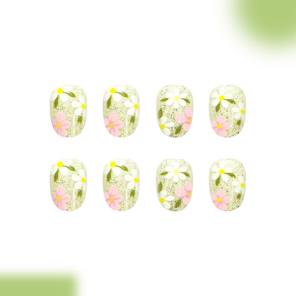 12 Sizes-24 Pcs Press On Nails C1856