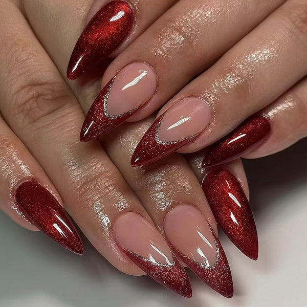 12 Sizes-24 Pcs Press On Nails C1172