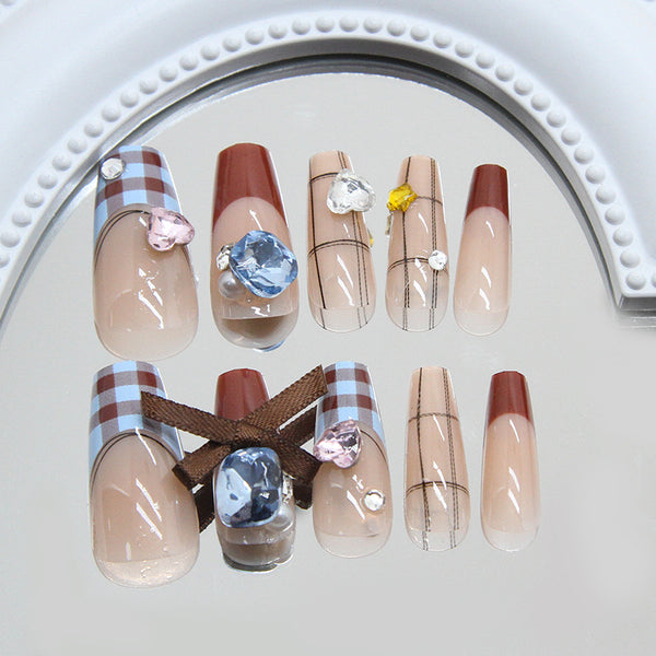 12 Sizes-24 Pcs Press On Nails Z999