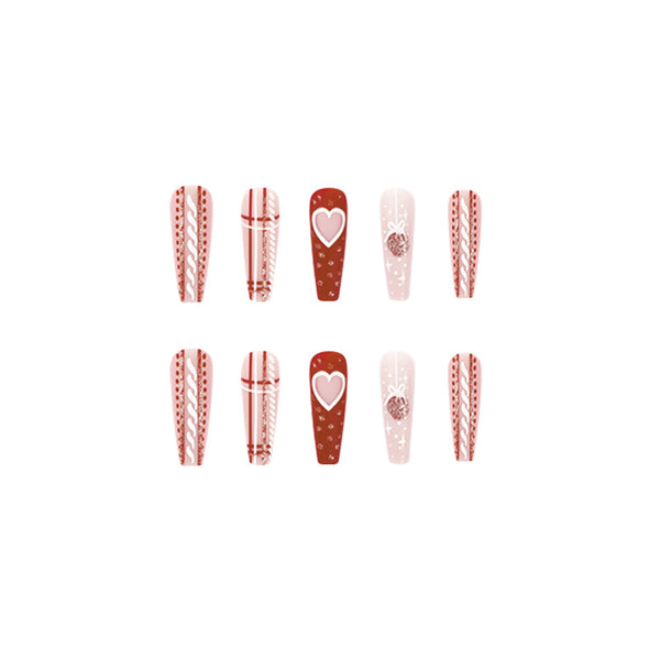 12 Sizes-24 Pcs Press On Nails JP1917