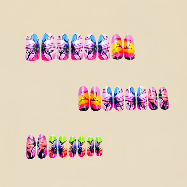 12 Sizes-24 Pcs Press On Nails Y483