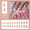 12 Sizes-24 Pcs Press On Nails C248