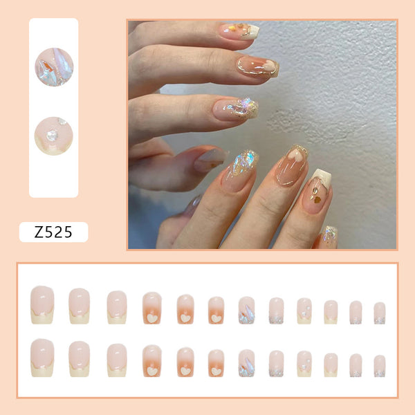 12 Sizes-24 Pcs Press On Nails Z525