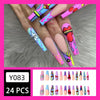 12 Sizes-24 Pcs Press On Nails Y083