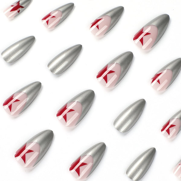 12 Sizes-24 Pcs Press On Nails JP2049