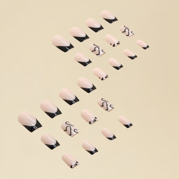 12 Sizes-24 Pcs Press On Nails Y024