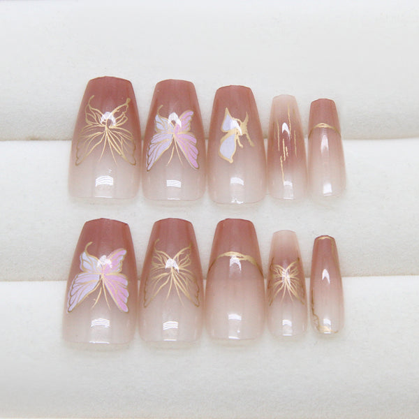 12 Sizes-24 Pcs Press On Nails R915