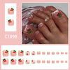 12 Sizes-24 Pcs Press On Nails C1898