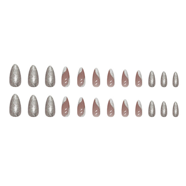 12 Sizes-24 Pcs Press On Nails W1459