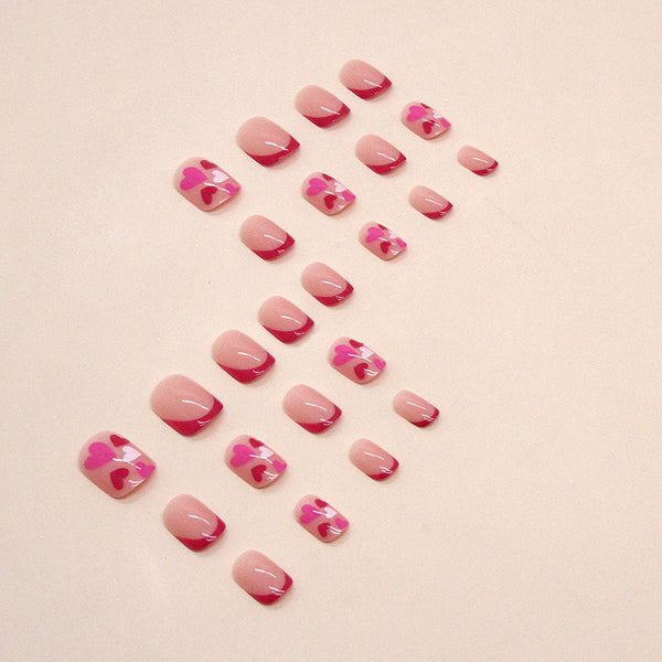 12 Sizes-24 Pcs Press On Nails W1325