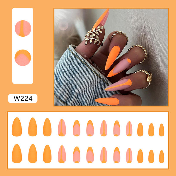12 Sizes-24 Pcs Press On Nails W224