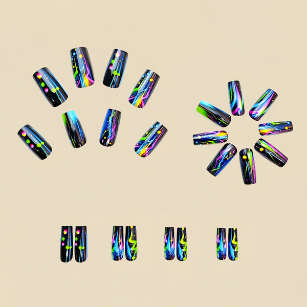 12 Sizes-24 Pcs Press On Nails Y473