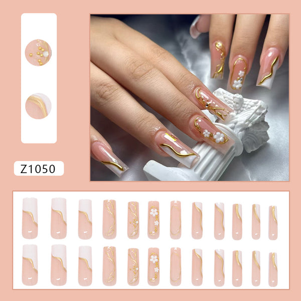 12 Sizes-24 Pcs Press On Nails Z1050