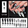12 Sizes-24 Pcs Press On Nails C1139