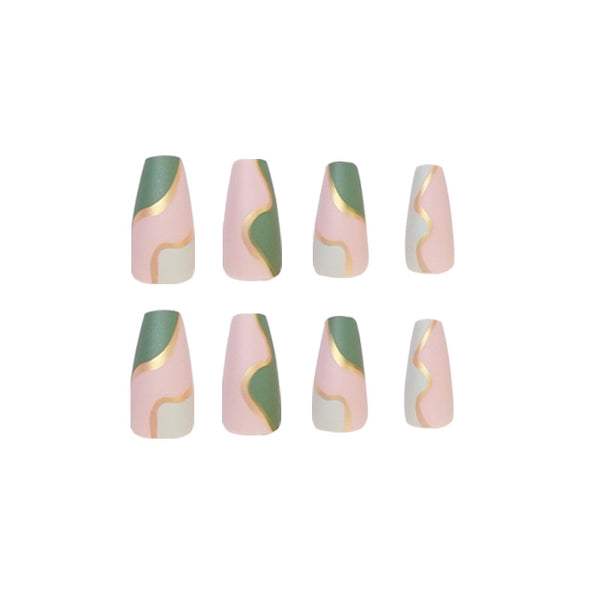 12 Sizes-24 Pcs Press On Nails JP1429