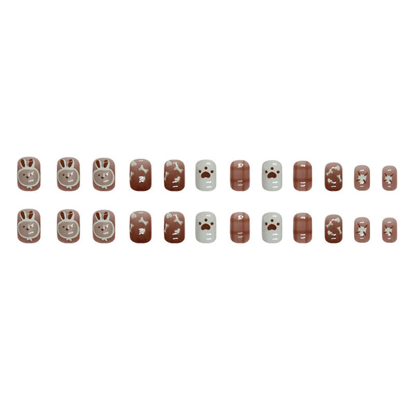 12 Sizes-24 Pcs Press On Nails R822