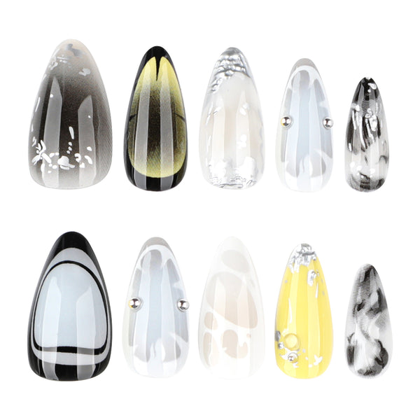 12 Sizes-24 Pcs Press On Nails JP3845