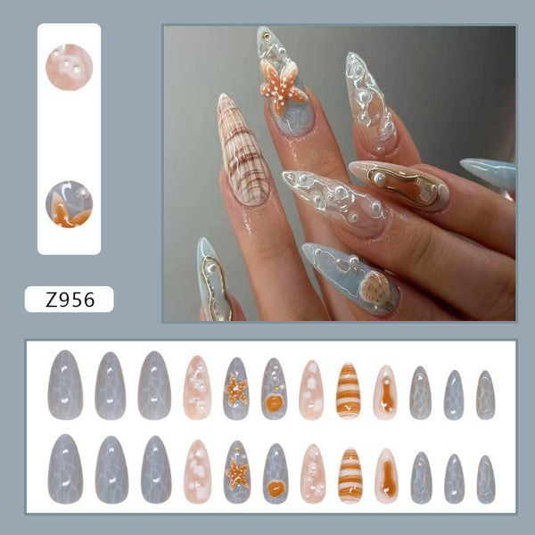 12 Sizes-24 Pcs Press On Nails Z956