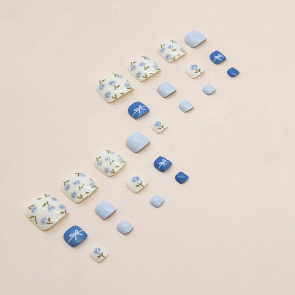 12 Sizes-24 Pcs Press On Nails F094