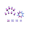 12 Sizes-24 Pcs Press On Nails Y434-1
