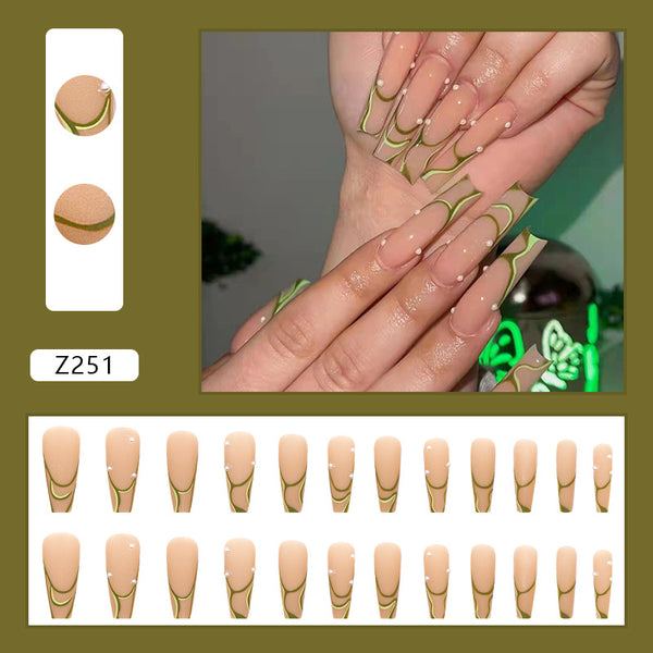 12 Sizes-24 Pcs Press On Nails Z251