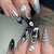 12 Sizes-24 Pcs Press On Nails W1417