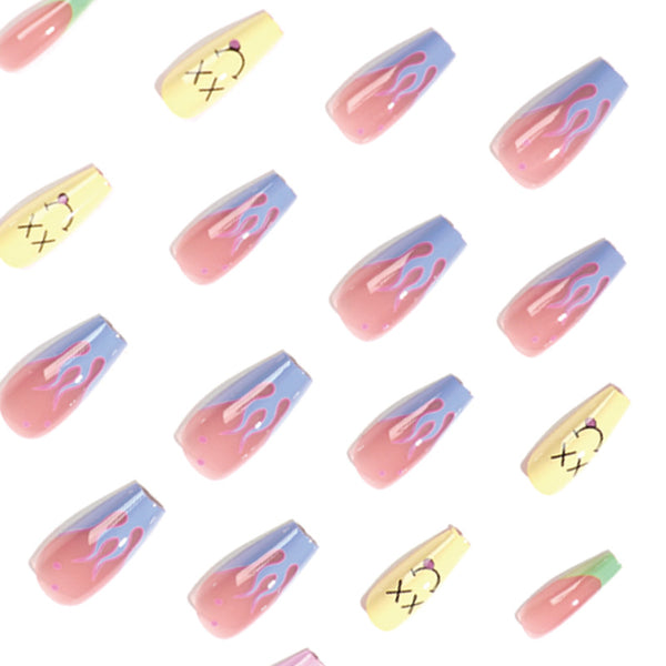 12 Sizes-24 Pcs Press On Nails JP1857