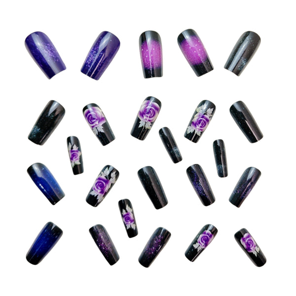 12 Sizes-24 Pcs Press On Nails Y576