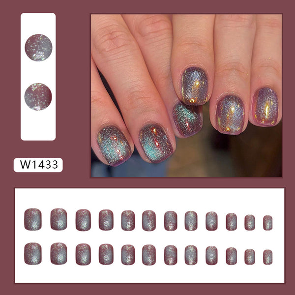 12 Sizes-24 Pcs Press On Nails W1433