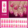 12 Sizes-24 Pcs Press On Nails C1490