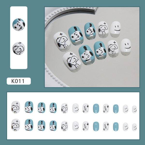 12 Sizes-24 Pcs Press On Nails K011