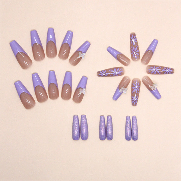 12 Sizes-24 Pcs Press On Nails Z790