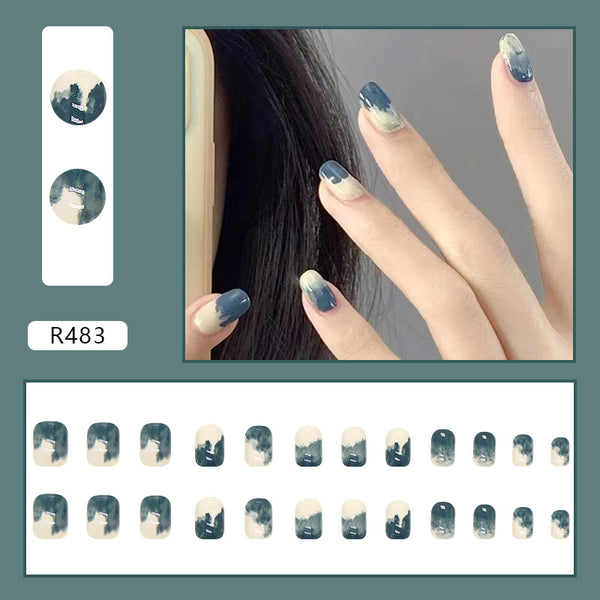 12 Sizes-24 Pcs Press On Nails R481