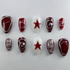 12 Sizes-24 Pcs Press On Nails W2000