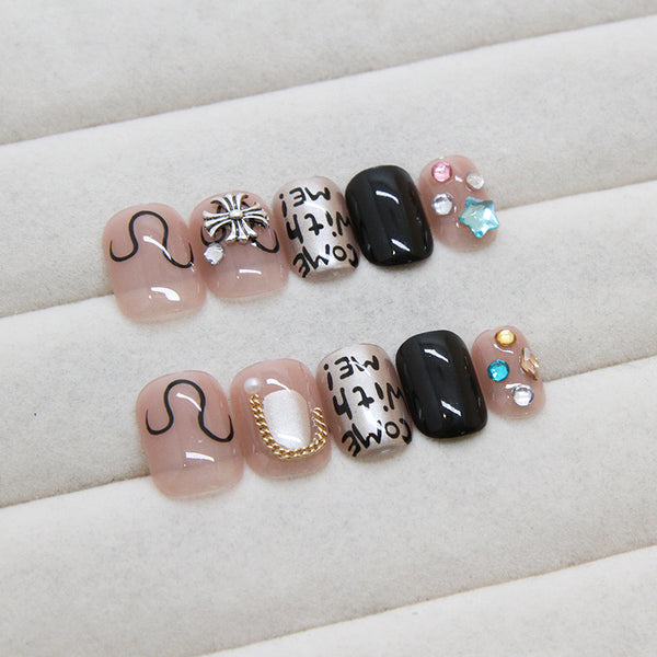 12 Sizes-24 Pcs Press On Nails Z954