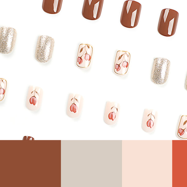 12 Sizes-24 Pcs Press On Nails JP2125