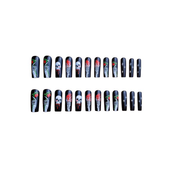 12 Sizes-24 Pcs Press On Nails Y204