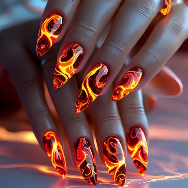 12 Sizes-24 Pcs Press On Nails Y1675