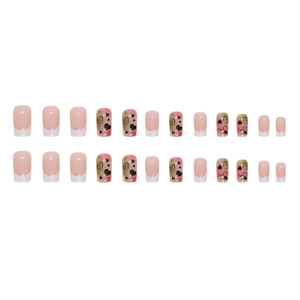 12 Sizes-24 Pcs Press On Nails W1204