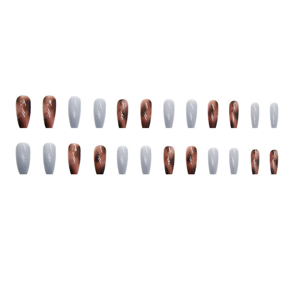 12 Sizes-24 Pcs Press On Nails R669