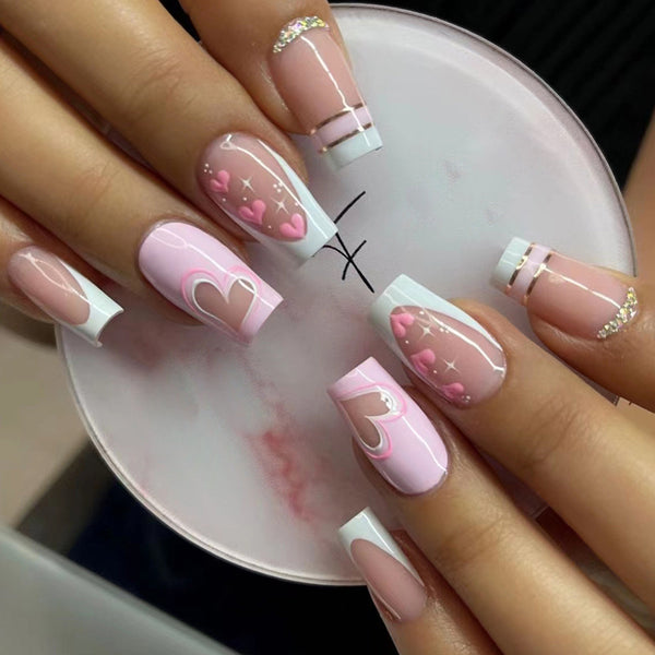 12 Sizes-24 Pcs Press On Nails Z626