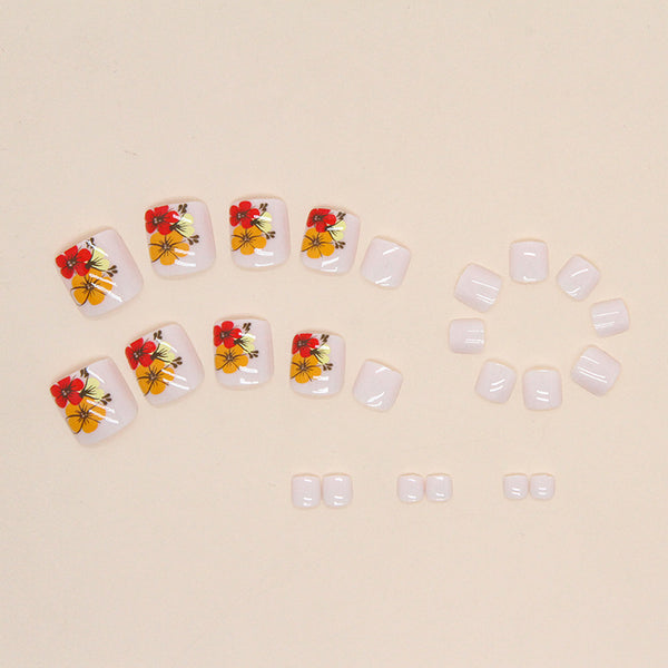 12 Sizes-24 Pcs Press On Nails F084