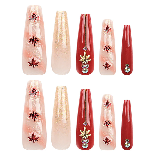 12 Sizes-24 Pcs Press On Nails JP2845
