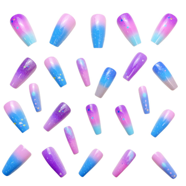 12 Sizes-24 Pcs Press On Nails Y491